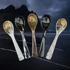 Small Horn Porridge Spoon -The Viking Dragon se horn porridge spoons small