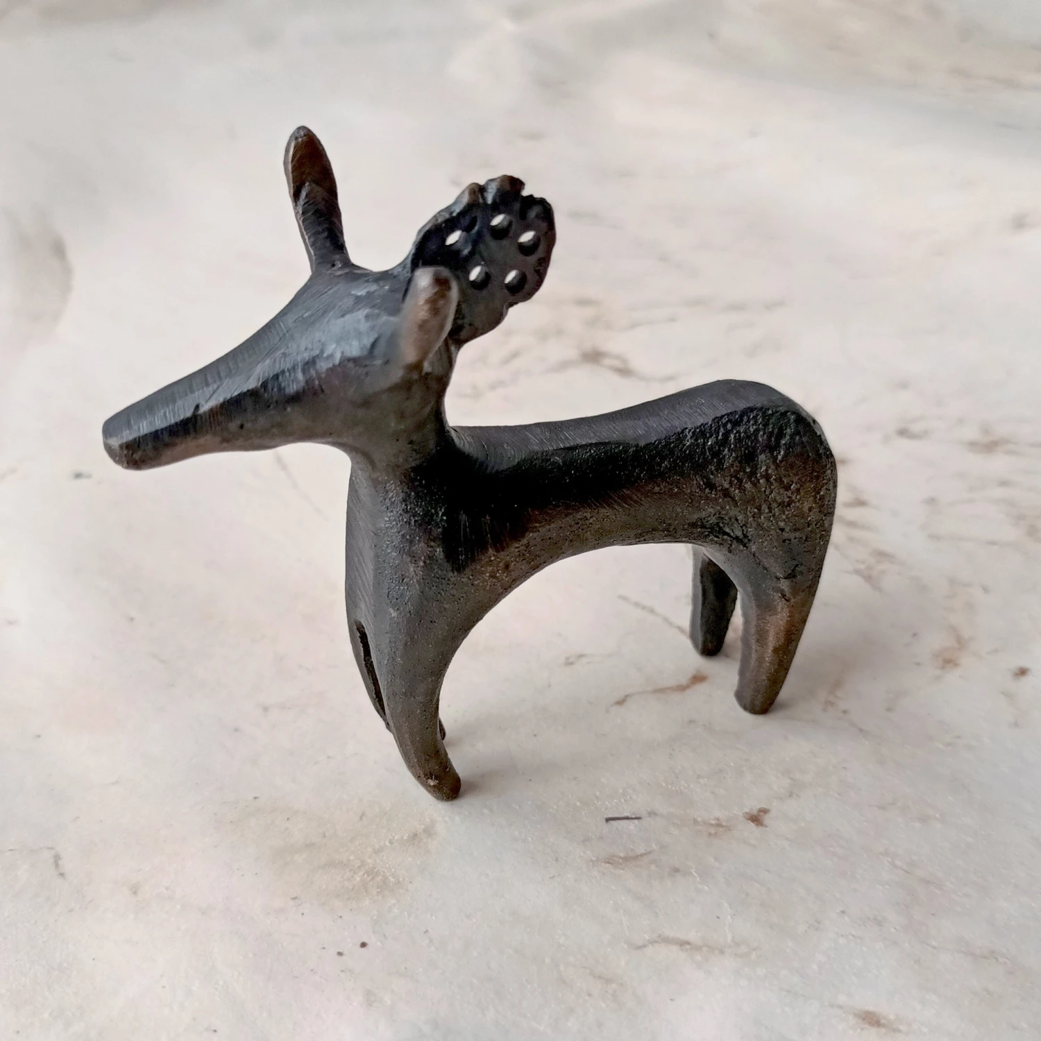 Bronze Age Scandinavian Bronze Bull / Reindeer Animal Statuette 3 Bronze Age Scandinavian Bronze Bull / Reindeer Animal Statuette
