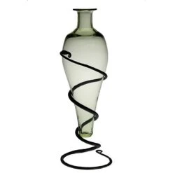 Viking Mead Bottle Set -The Viking Dragon sg handmade glass viking mead bottle on iron stand