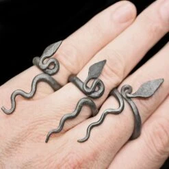 Iron Snake / Serpent Ring -The Viking Dragon sg iron snake rings on hand 3 sizes