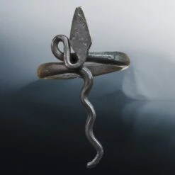 Iron Snake / Serpent Ring -The Viking Dragon sg iron snake serpent ring upright