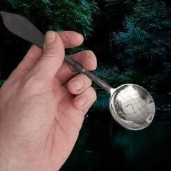 Steel Medieval Banquet Set 13 Steel Medieval Banquet Set -The Viking Dragon sg steel medieval eating spoon in hand