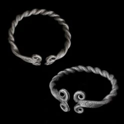 Twisted Iron Viking Bracelet / Arm Ring -The Viking Dragon sg twisted iron bracelet