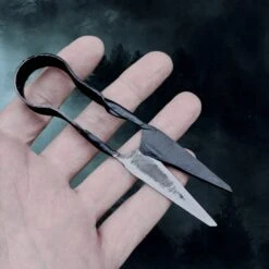 Viking Age Hand-Forged Snips / Shears -The Viking Dragon sg viking age iron snips small size on hand