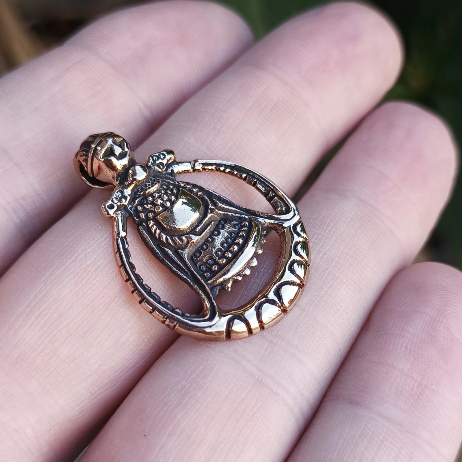 Bronze Circular Freya Pendant 4 Bronze Circular Freya Pendant - Image 2