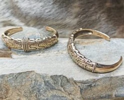 Danish Viking Bronze Bracelet From Falster -The Viking Dragon sn bronze falster bracelets on rock