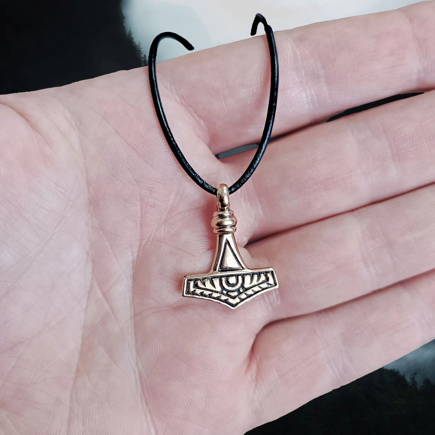 Small Bronze Gotland Replica Thors Hammer Pendant 6 Small Bronze Gotland Replica Thors Hammer Pendant - Image 4