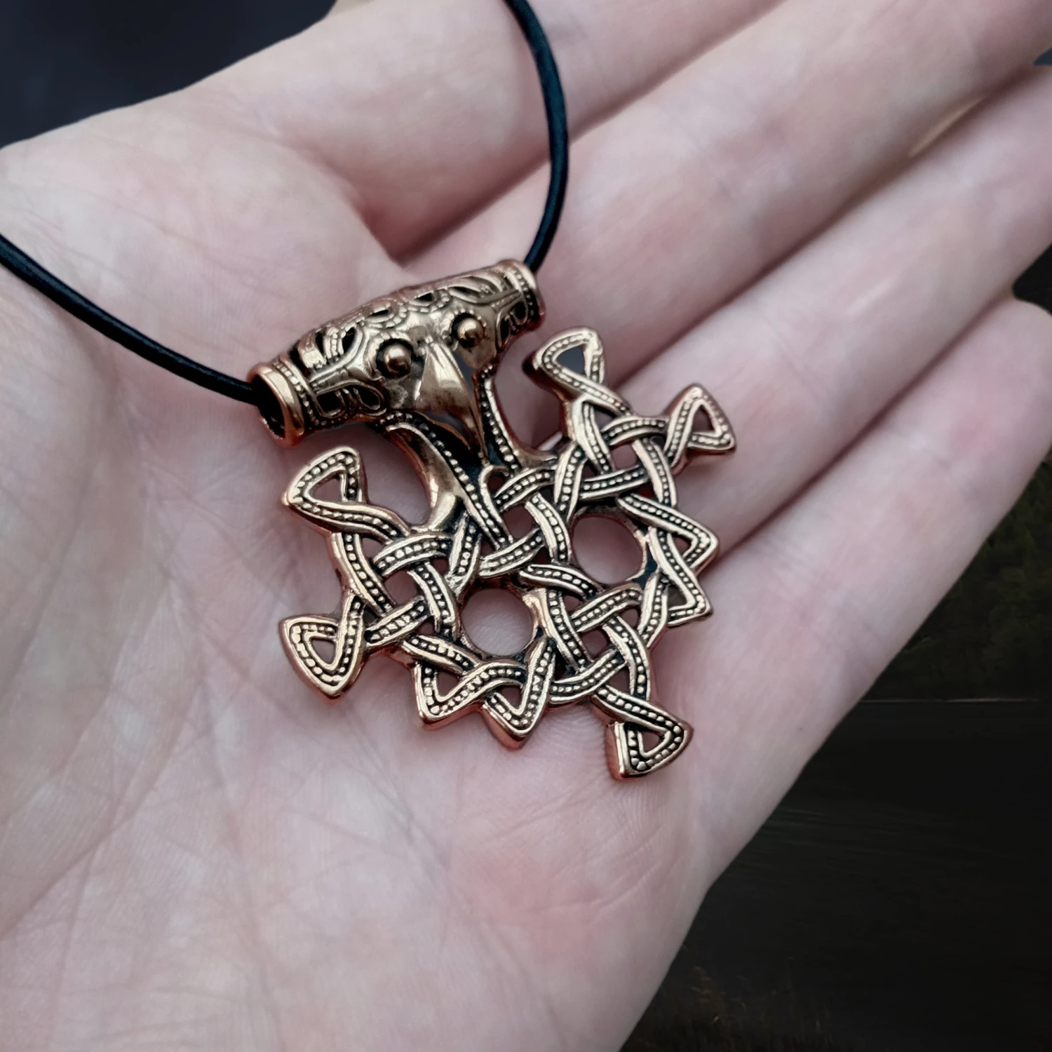 Bronze Hiddensee Replica Thors Hammer Pendant 4 Bronze Hiddensee Replica Thors Hammer Pendant - Image 2