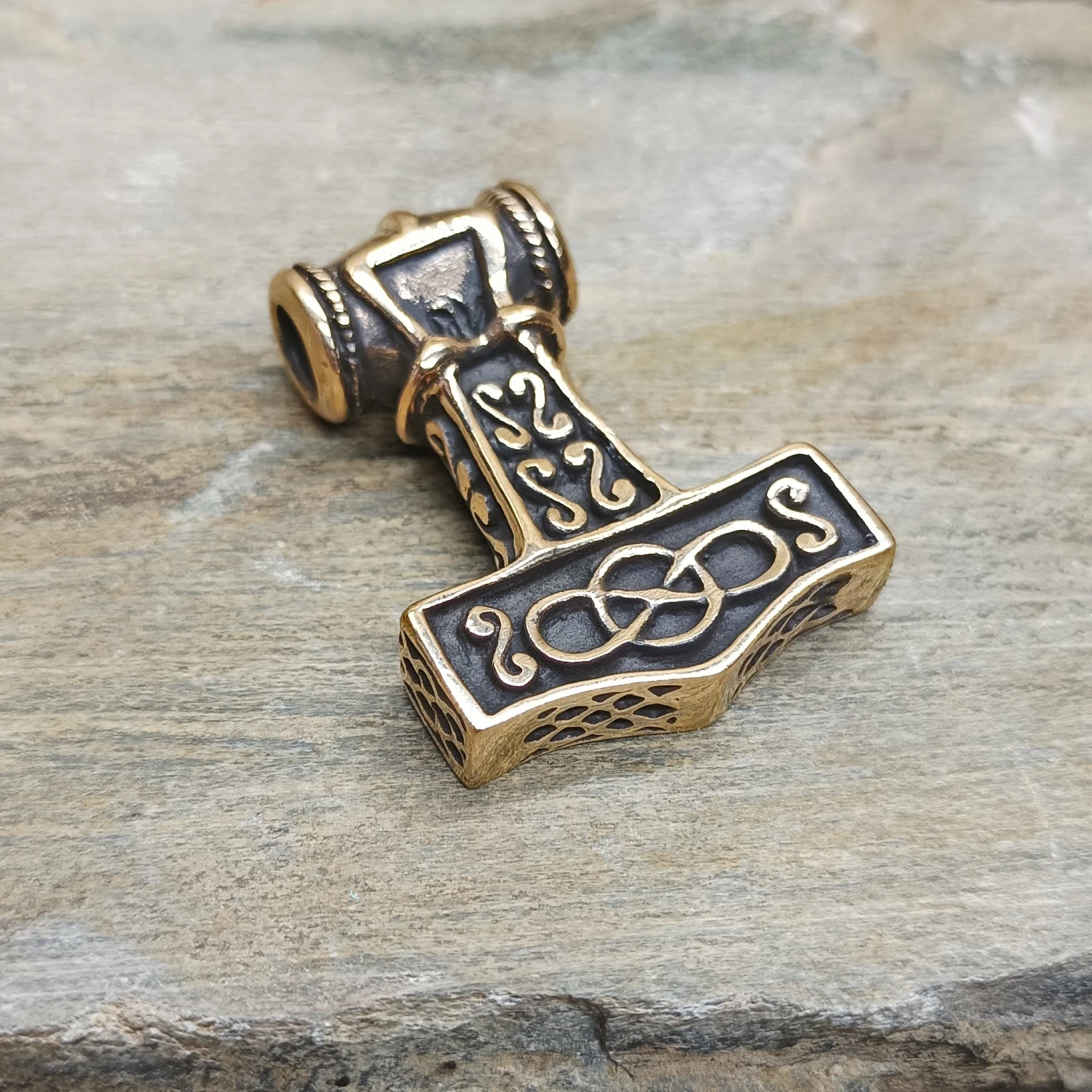 Large Bronze Thors Thunder Hammer Pendant 6 Large Bronze Thors Thunder Hammer Pendant - Image 4