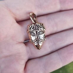 Bronze Loki Mask Pendant -The Viking Dragon sn bronze loki kai pendant on hand