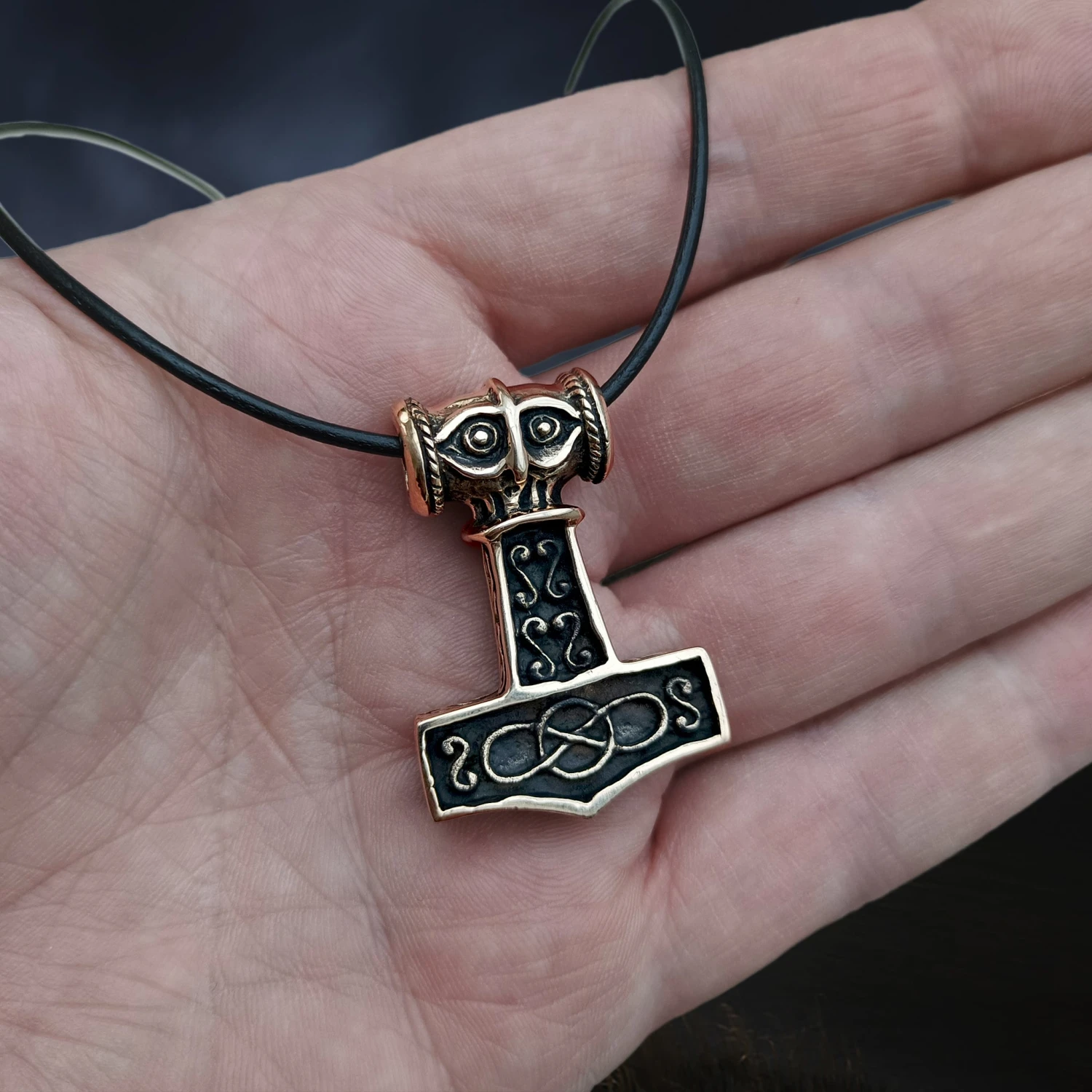 Medium Bronze Thors Thunder Hammer Pendant 4 Medium Bronze Thors Thunder Hammer Pendant - Image 2