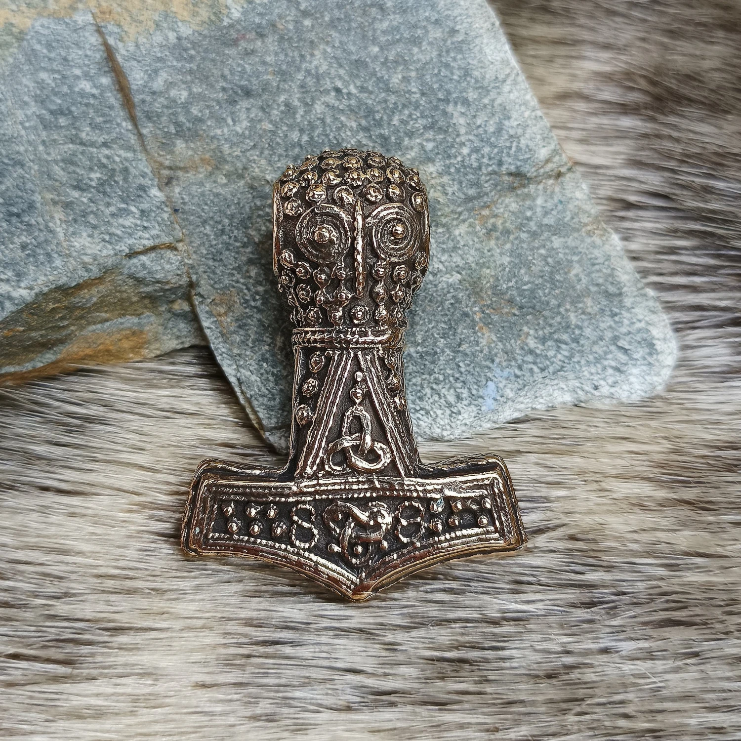 Bronze Replica Thors Hammer Pendant From Öland 5 Bronze Replica Thors Hammer Pendant From Öland - Image 3