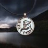 Bronze Skadi Ull Viking Pendant 2 Bronze Skadi Ull Viking Pendant -The Viking Dragon sn bronze skadi ull pendant on leather thong