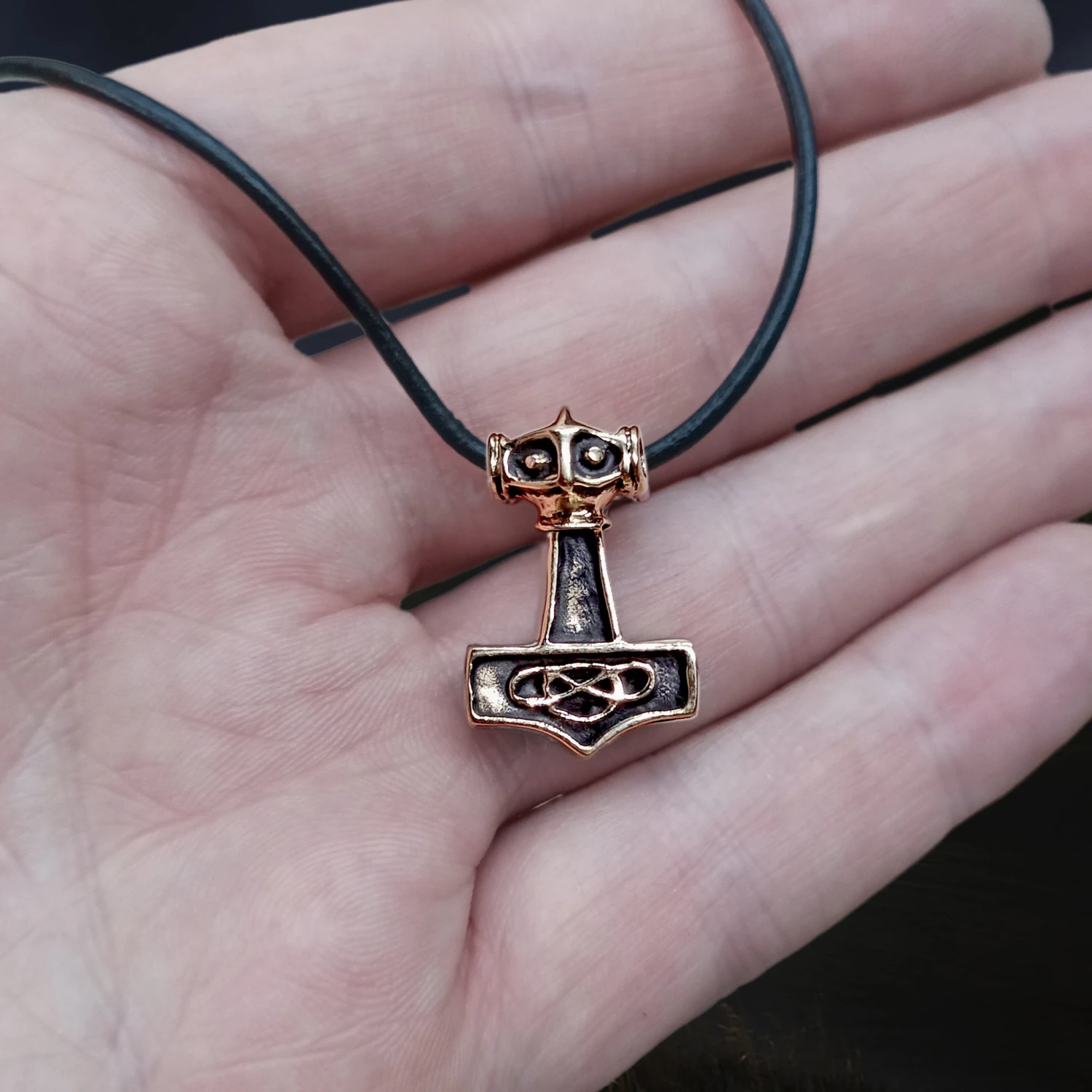 Small Bronze Thunder Thors Hammer Pendant 8 Small Bronze Thunder Thors Hammer Pendant - Image 6