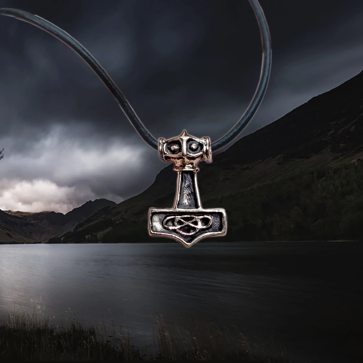 Small Bronze Thunder Thors Hammer Pendant 3 Small Bronze Thunder Thors Hammer Pendant