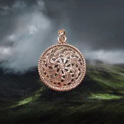 Bronze Sun Wheel Pendant