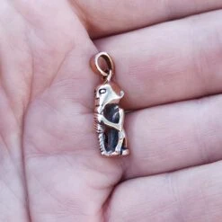 Bronze Replica Thor Pendant From Lund -The Viking Dragon sn bronze thor pendant from lund on hand angle