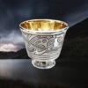 Silver And Gold Jelling Cup Replica -The Viking Dragon sn silver and gold jelling cup