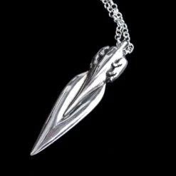 Large Viking Bear Spear Pendant - Silver -The Viking Dragon sn silver bear spear pendant on chain