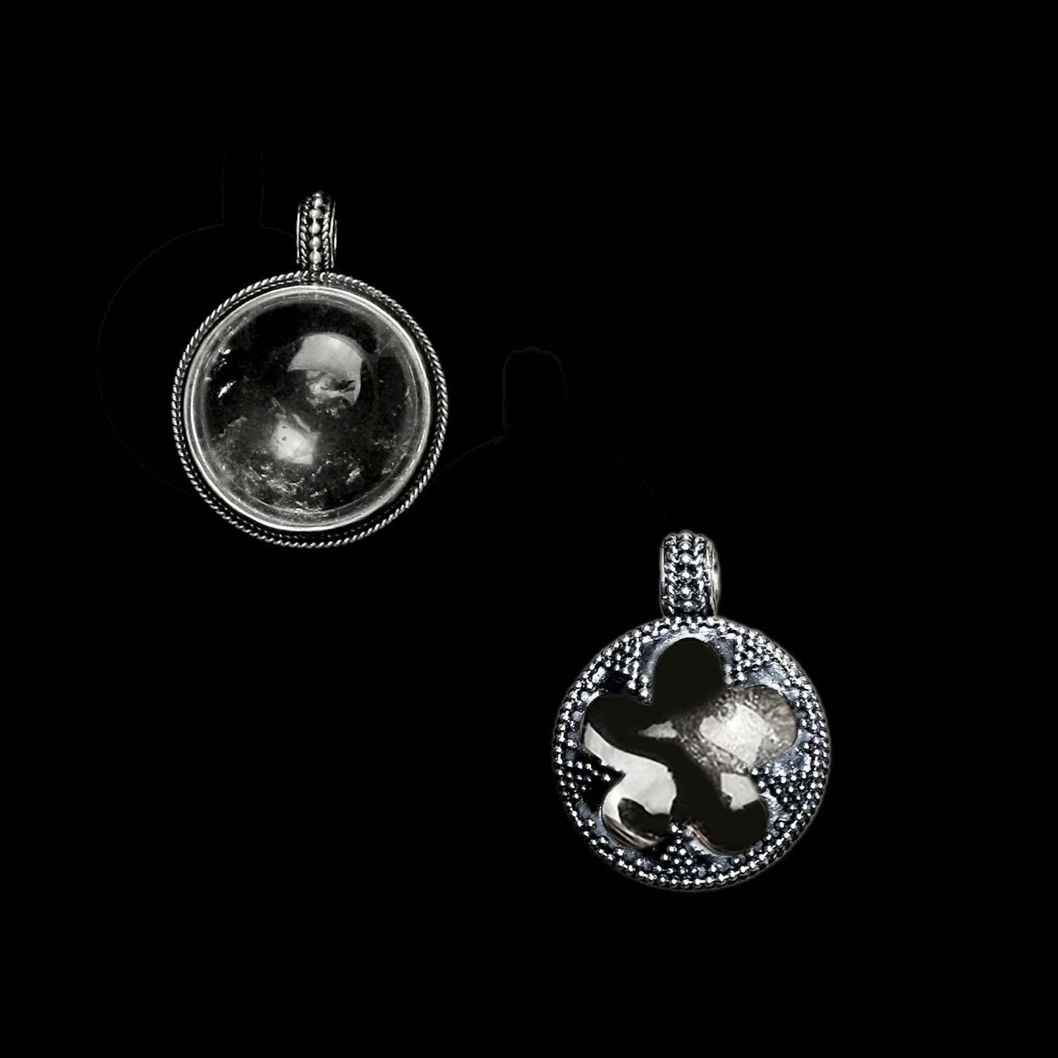 Small Silver Gotland Crystal Lens Pendant 5 Small Silver Gotland Crystal Lens Pendant - Image 3