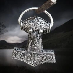 Silver Filigree Thors Hammer Pendant Replica From Kabara
