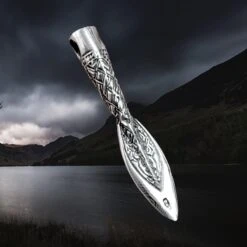 Finnish Spear Head Viking Pendant -The Viking Dragon sn silver finnish viking spear pendant