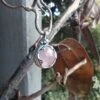 Small Silver Gotland Rose Quartz Ball Pendant -The Viking Dragon sn silver gotland ball pendant rose quartz crystal hanging in tree