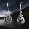 Silver Gotland Crystal Ball Earrings 2 Silver Gotland Crystal Ball Earrings -The Viking Dragon sn silver gotland crystal ball earrings pair