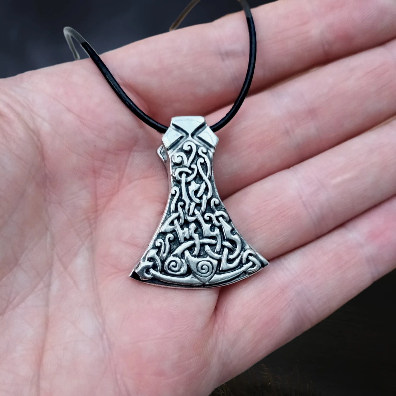 Silver Mammen Axe Head Viking Pendant 7 Silver Mammen Axe Head Viking Pendant - Image 5