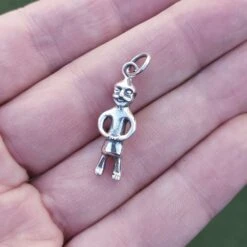 Silver Odin Pendant From Lund -The Viking Dragon sn silver odin pendant from lund in hand