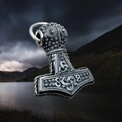 Silver Filigree Thors Hammer Pendant Replica From Öland