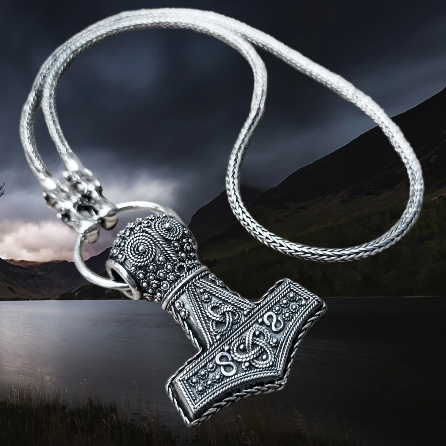 Silver Filigree Thors Hammer Pendant Replica From Öland 5 Silver Filigree Thors Hammer Pendant Replica From Öland - Image 3