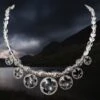 7 Lens Rock Crystal & Silver Necklace From Gotland -The Viking Dragon sn silver rock crystal 7 lens necklace on