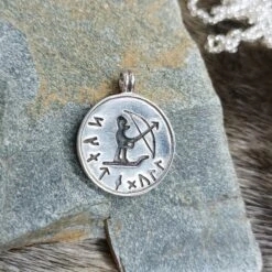 Silver Skadi Ull Viking Pendant