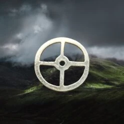 Brass Sun Cross Odin Pendant