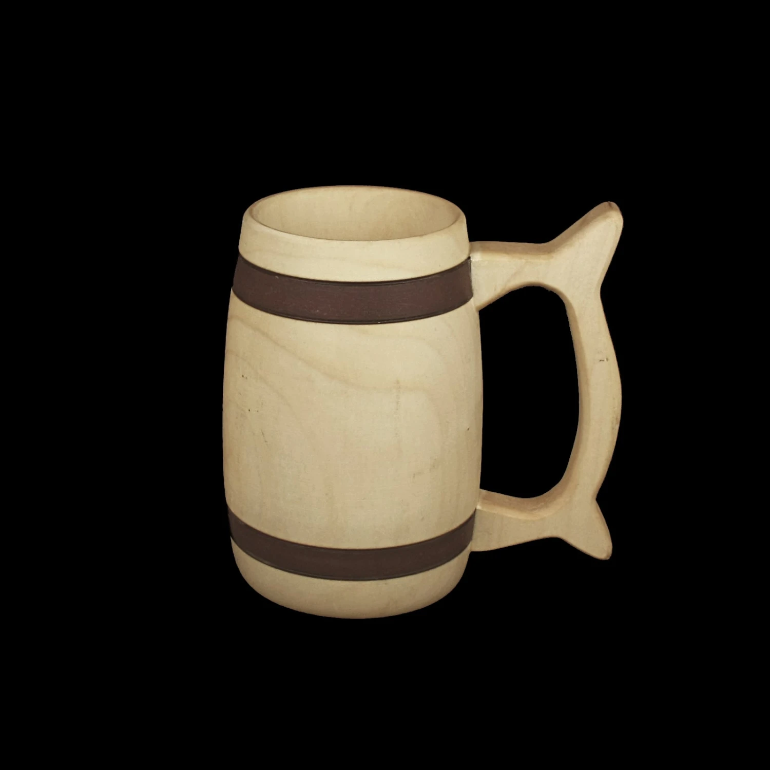 Hand-Turned Birch Wood Beer Tankard 5 Hand-Turned Birch Wood Beer Tankard - Image 3