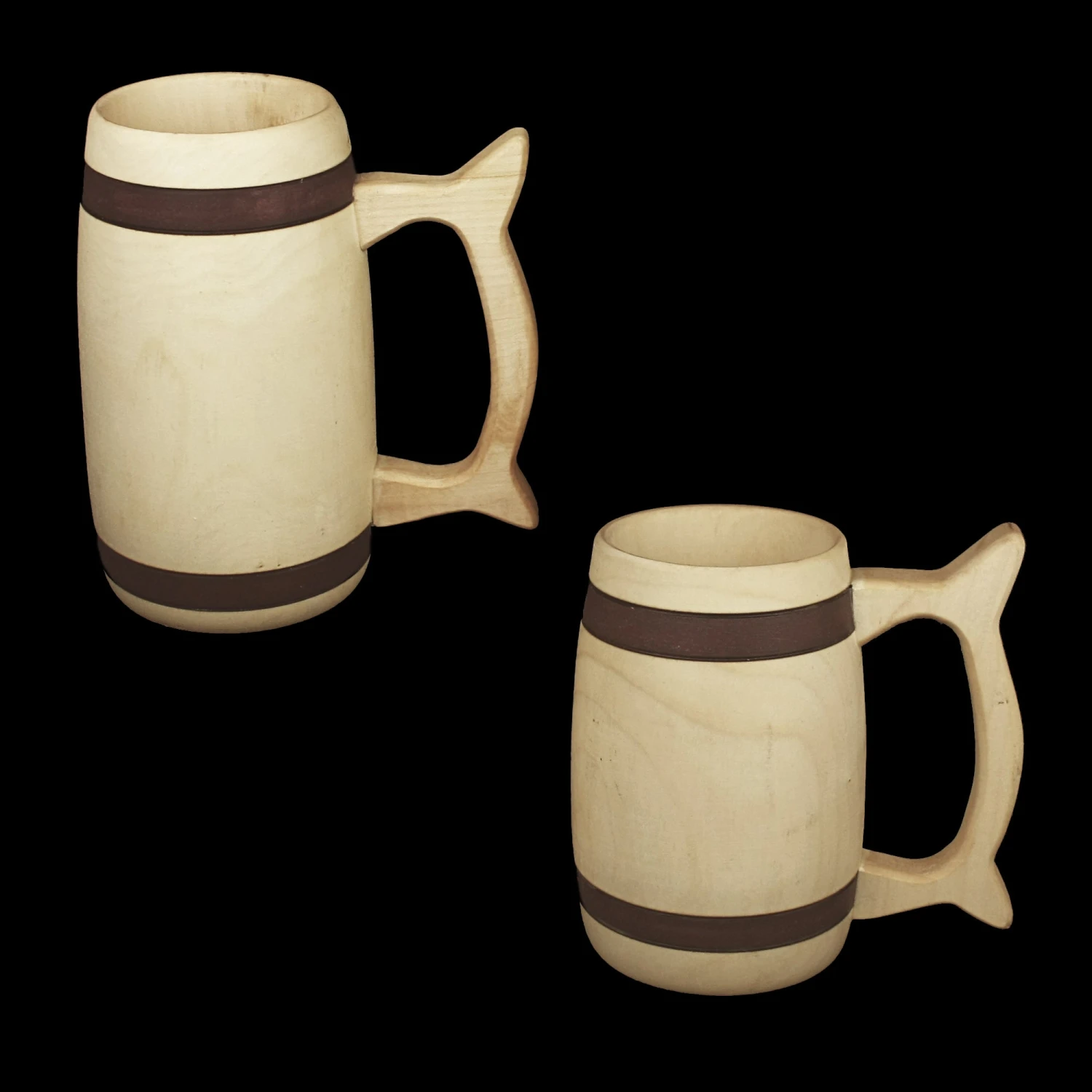 Hand-Turned Birch Wood Beer Tankard 4 Hand-Turned Birch Wood Beer Tankard - Image 2