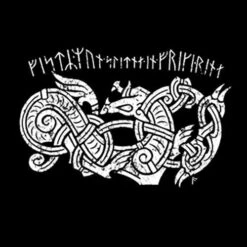 Viking Ragnarok Fenrir T-Shirt -The Viking Dragon viking wolf t shirt front