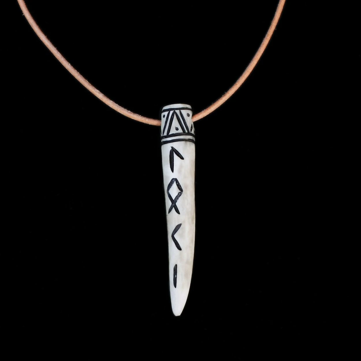 Antler Loki Runic Pendant 4 Antler Loki Runic Pendant - Image 2