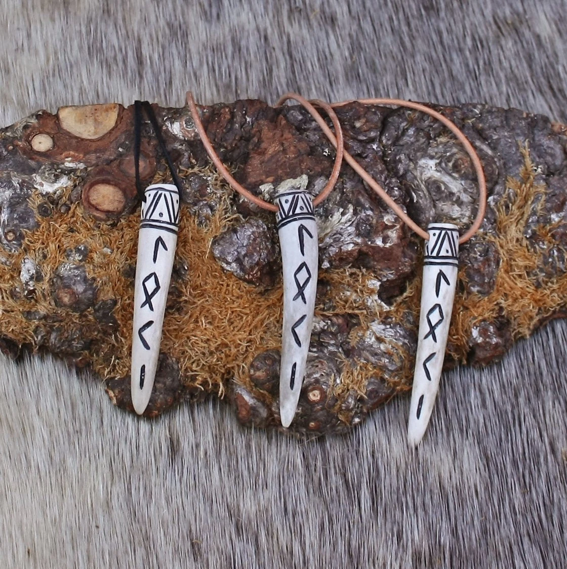 Antler Loki Runic Pendant 5 Antler Loki Runic Pendant - Image 3