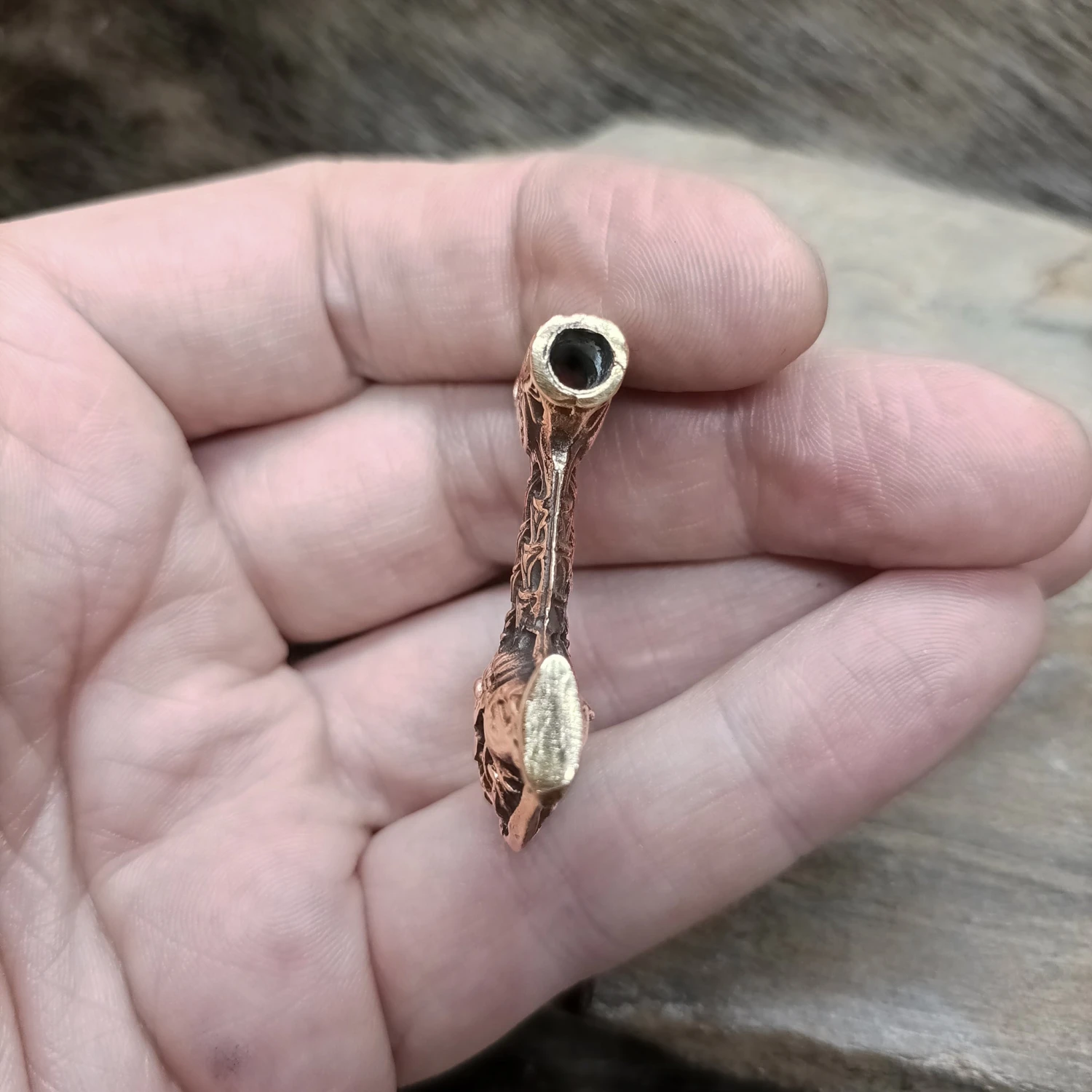 Bronze Goat Thors Hammer Pendant 4 Bronze Goat Thors Hammer Pendant - Image 2