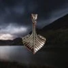 Oseberg Bronze Viking Ship Pendant -The Viking Dragon wl bronze oseberg viking ship pendant