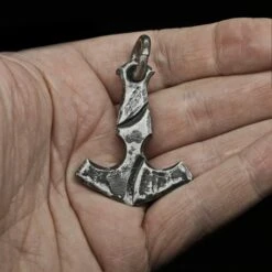 Large Hand-Forged Steel Viking Thors Hammer Pendant