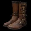 Handmade Medieval Boots With Rounded Toe 2 Handmade Medieval Boots With Rounded Toe -The Viking Dragon wl leather viking jarl boots