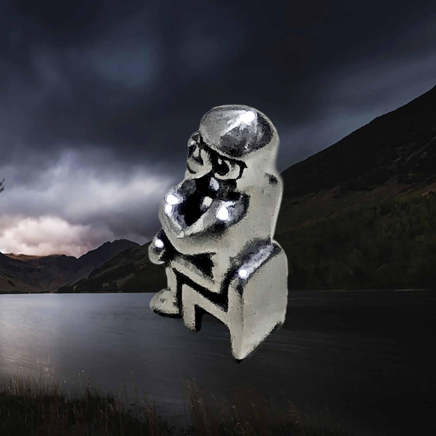 Silver Seated Thor Pendant 5 Silver Seated Thor Pendant - Image 3