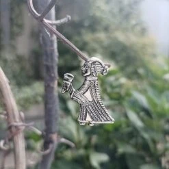 Large Silver Valkyrie Pendant -The Viking Dragon wl silver valkyrie pendant hanging in tree