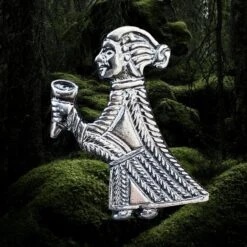 Large Silver Valkyrie Pendant
