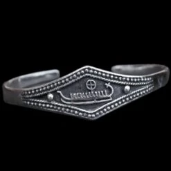 Viking Longship Bracelet -The Viking Dragon wl silver viking ship bracelet
