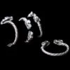 Silver Twisted Ferocious Wolves Ring 1 Silver Twisted Ferocious Wolves Ring -The Viking Dragon wl twisted viking wolf rings silver