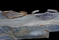 Viking Longship Bracelet -The Viking Dragon wl viking ship bracelets on rock 104569